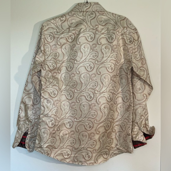 Men’s Pattern Button Down Long Sleeve Shirt - Picture 2 of 2